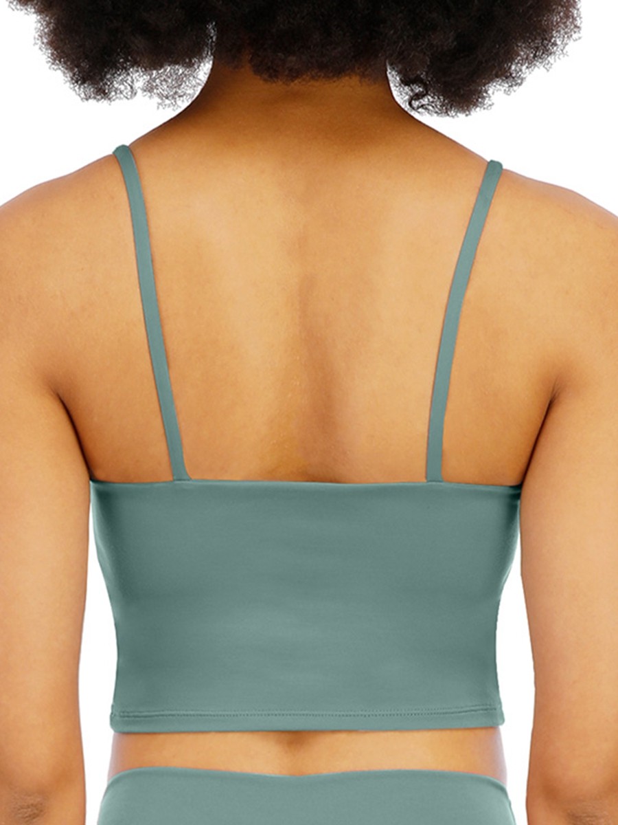 Light Green Wirefree Padded Yoga Bra For Women Runner