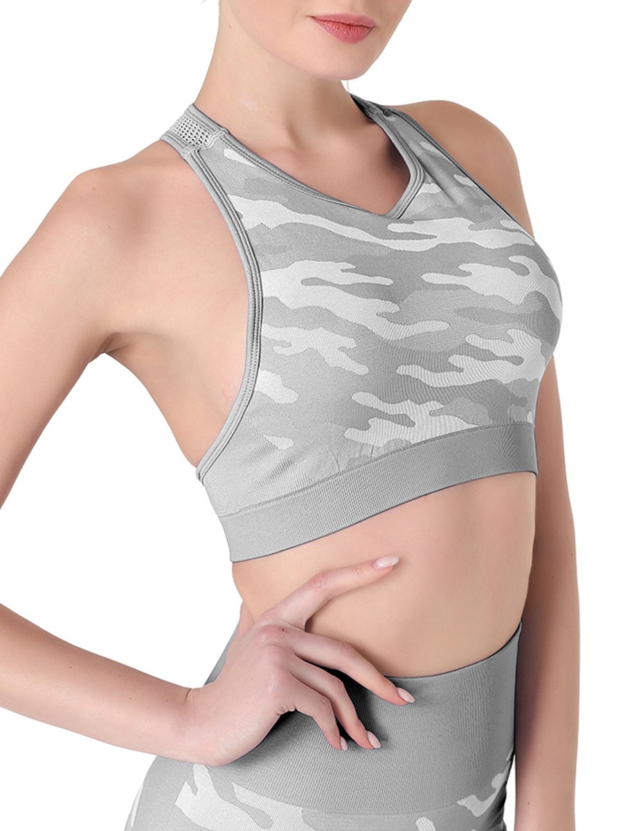 Light Gray Patchwork Athletic Suit Ankle Length High Elasticity