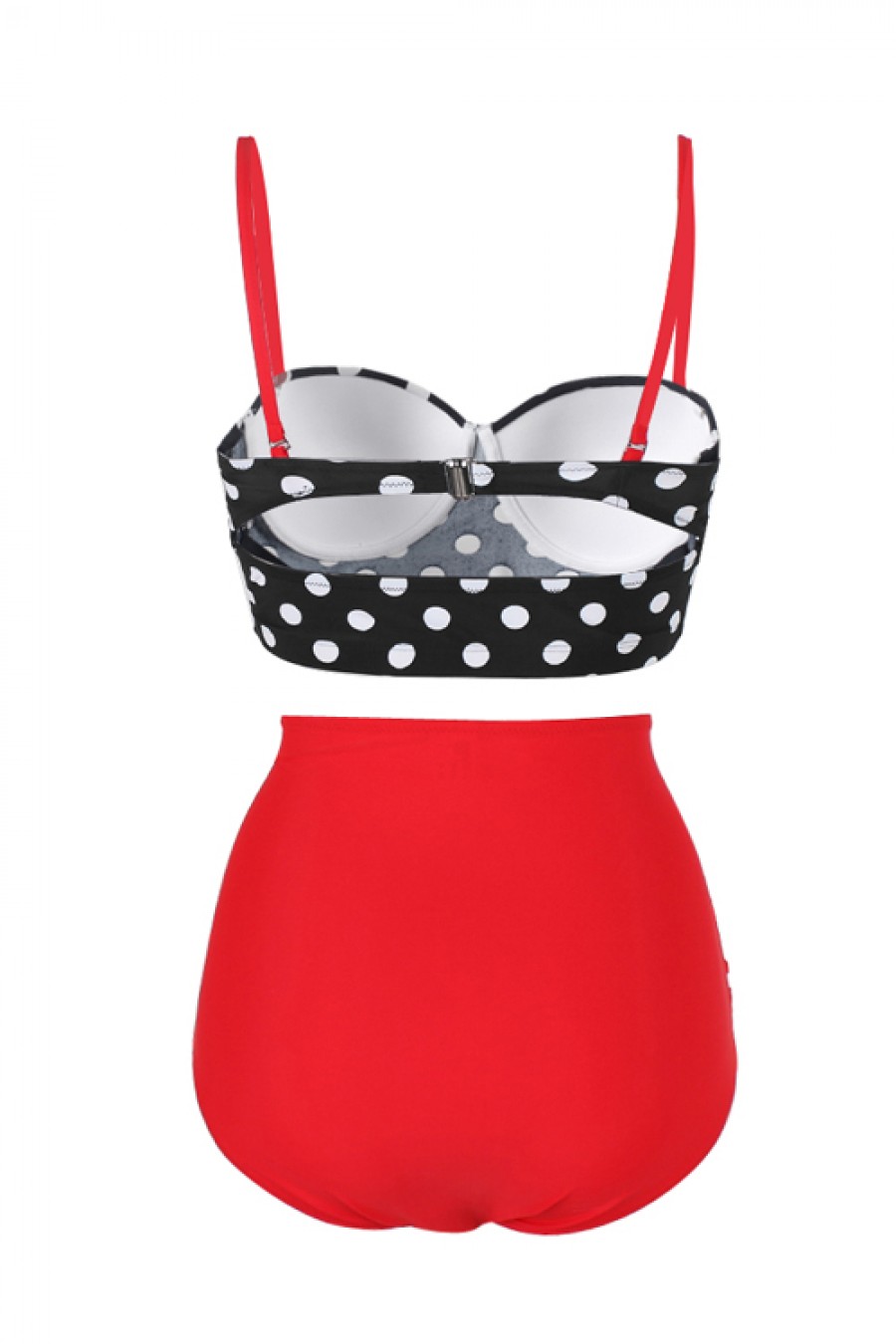 Seaside Red High Waisted Two Piece Bathing Suit Simplicity