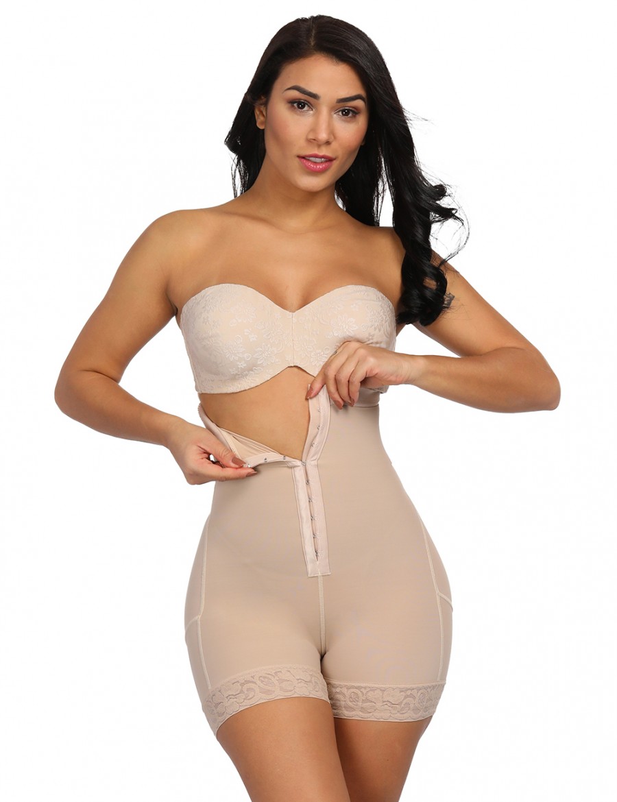 Nude Plus Size High Waist Butt Enhancer Panty Smooth Silhouette