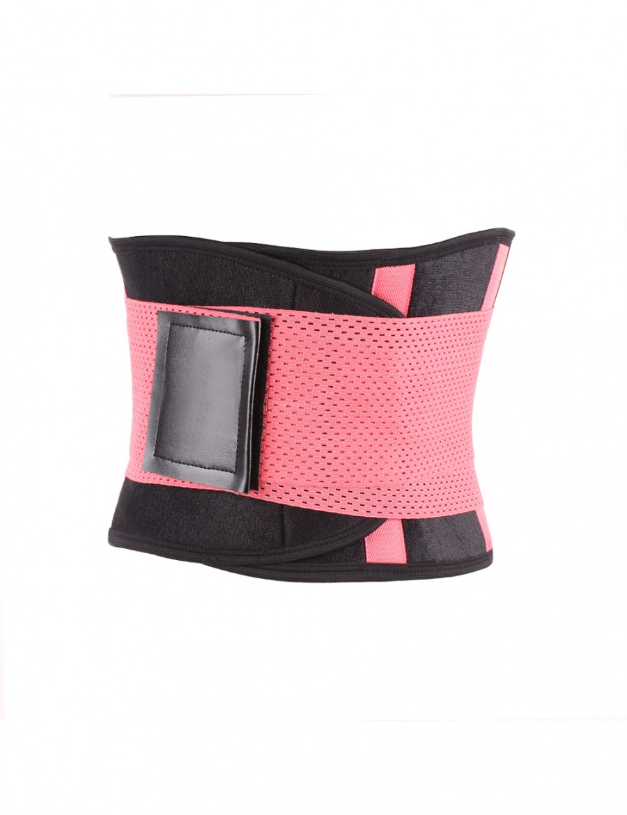 Super-Power Pink Plastic Boned Hidden Curves Waist Cincher