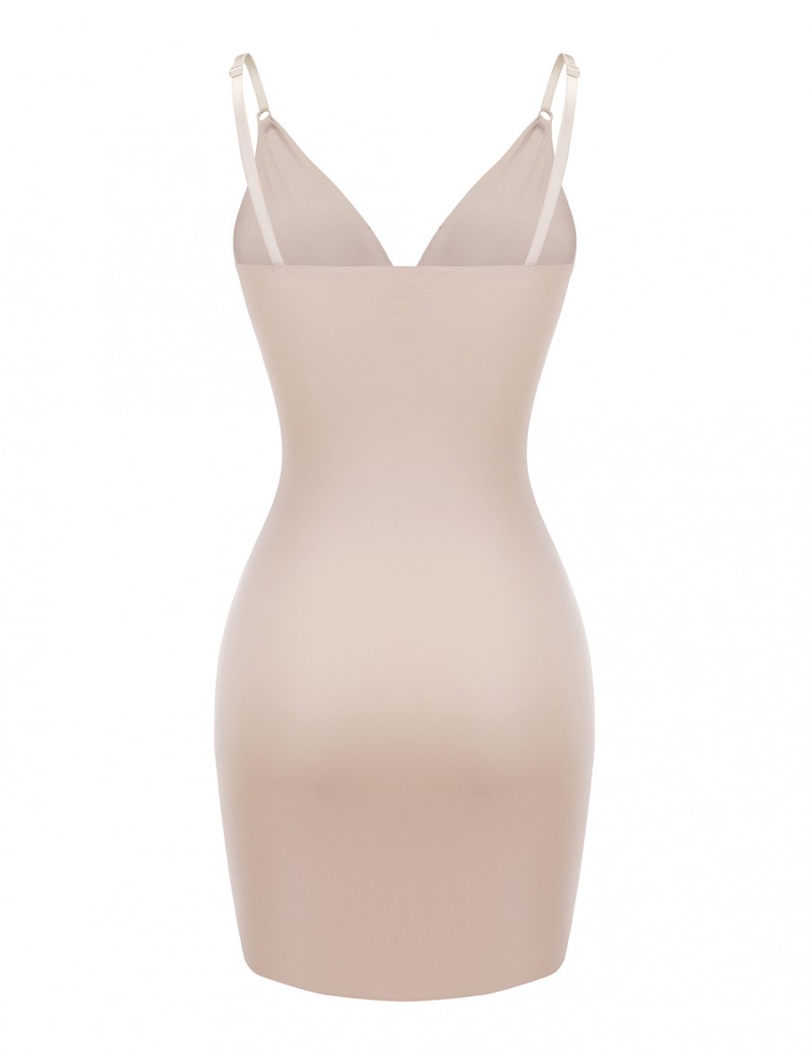 Hourglass Skin Adjustable Straps Plain Full Body Shaper Skirt Smoothlines