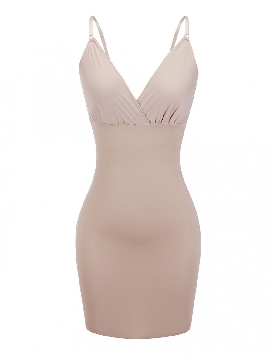 Hourglass Skin Adjustable Straps Plain Full Body Shaper Skirt Smoothlines