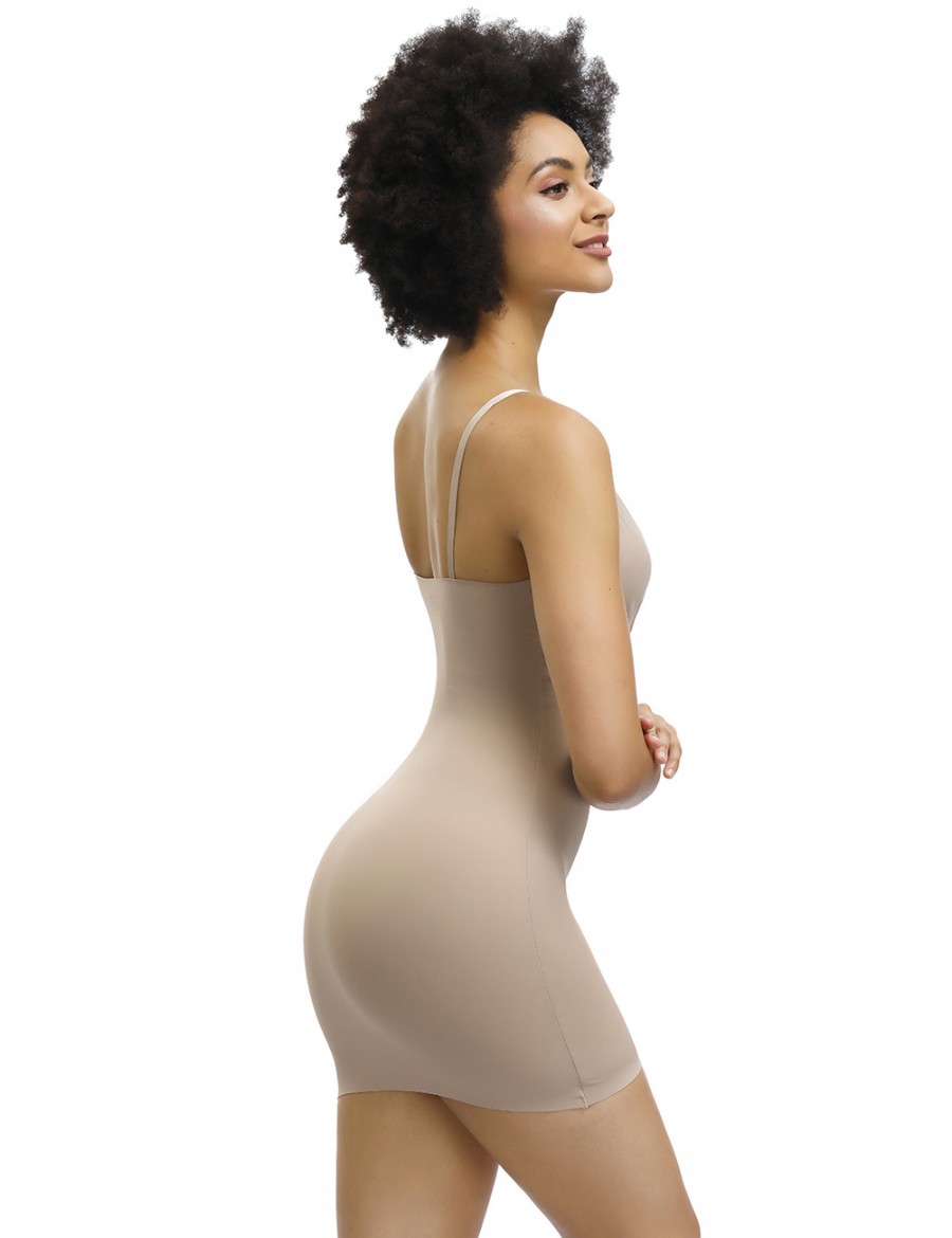 Hourglass Skin Adjustable Straps Plain Full Body Shaper Skirt Smoothlines