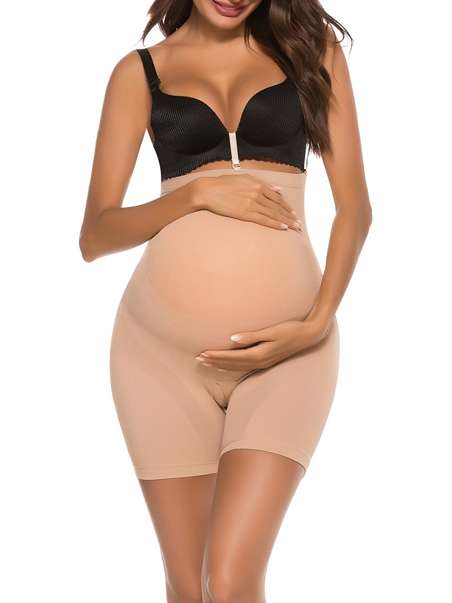 Practical Skin Color Belly Support Shaper Buckle Seamless