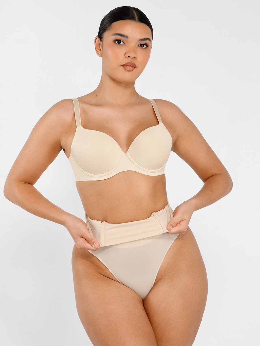 Skin-friendly Semaless Mid-thigh Waist Recycled Panties