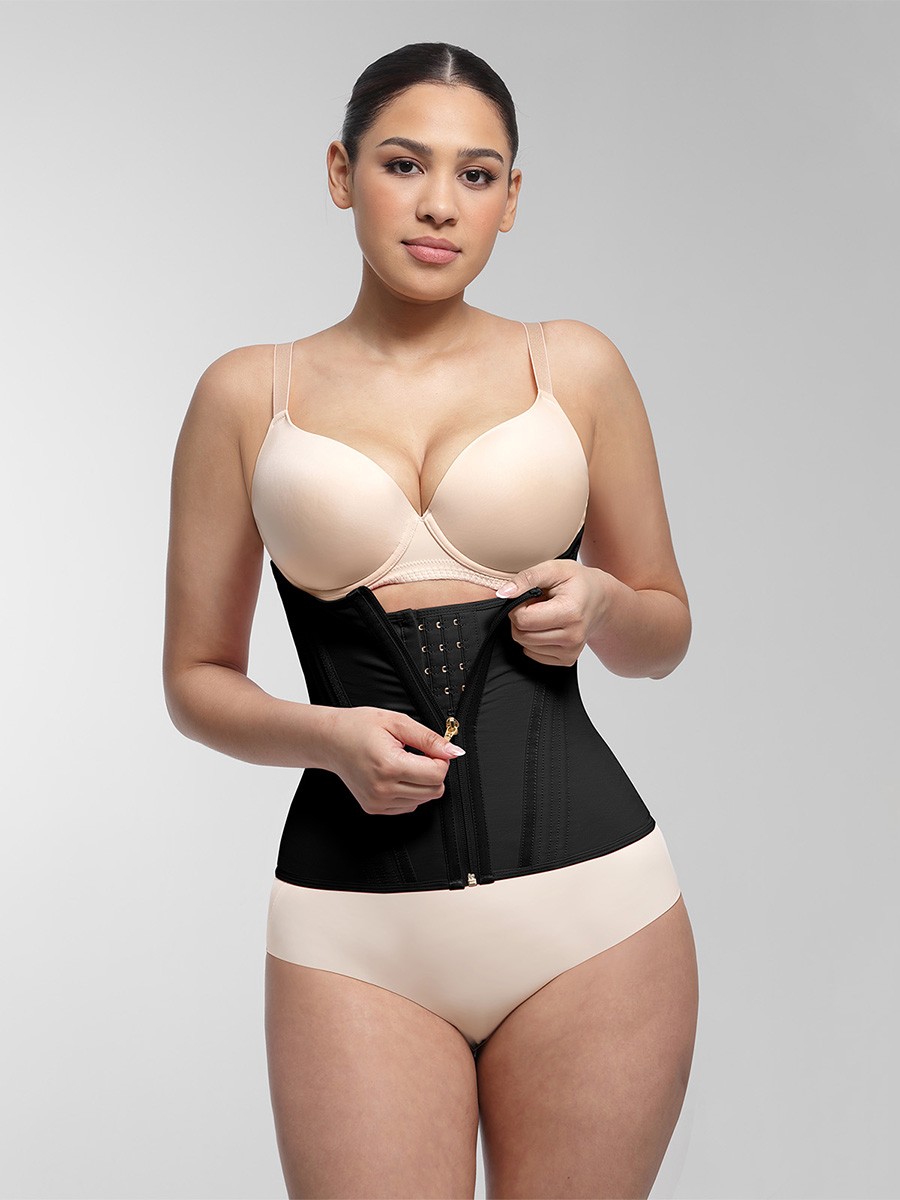 Women Hourglass Figure Shaping Waist Trainer with 15 Built-in Steel Bone