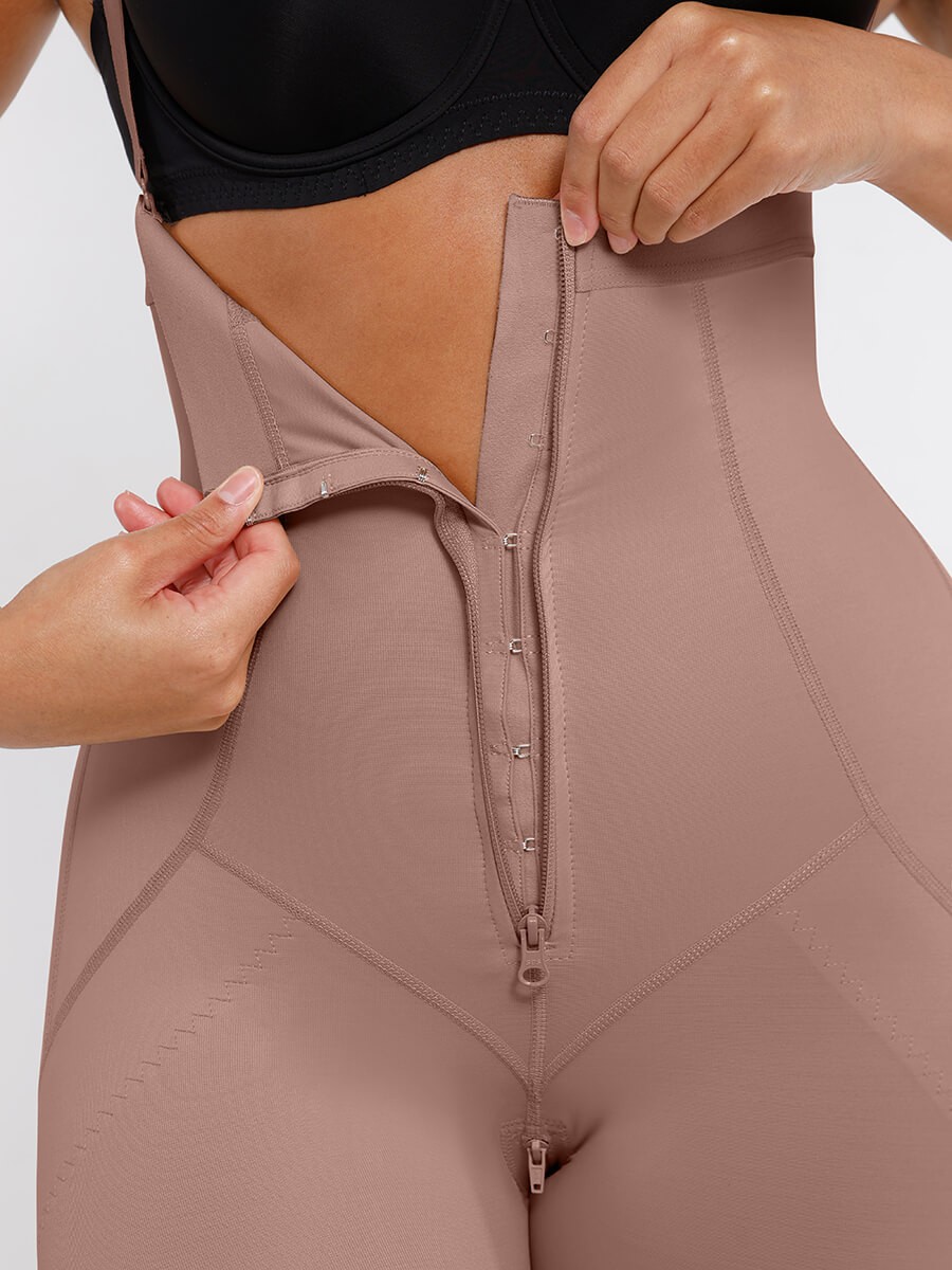 Fashion Ultimate Body Shaper with Double Layer Support Adjustable Zipper Design
