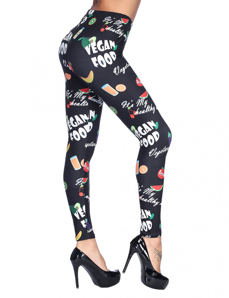 Conservative Sparkling Print Tights Ankle Length