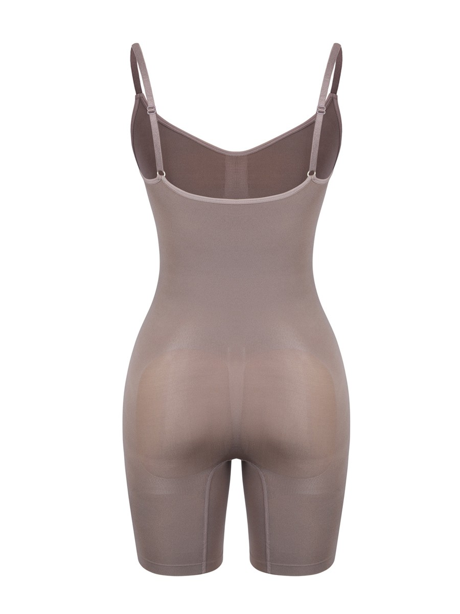 Seamless Full Body Shapewear Open Gusset Curve Smoothing