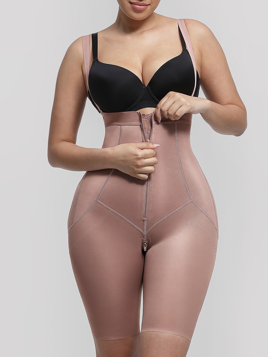 Body Shaper with Internal Clips for Post-Operative Wear and Support