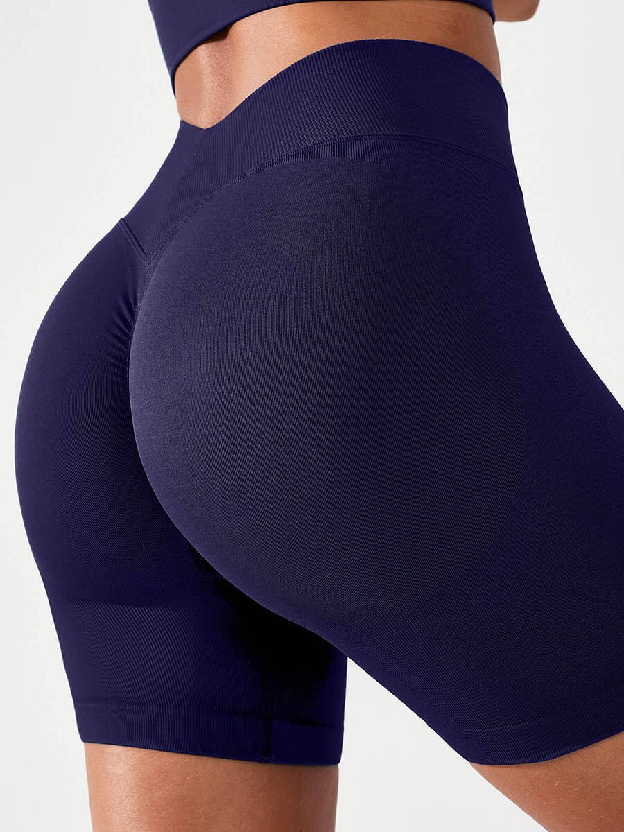 Wholesale Activewear Sweat Designer Shorts Elastic Waist Mid Solid Breathable Four Way Stretch Streetwear Yoga Pants