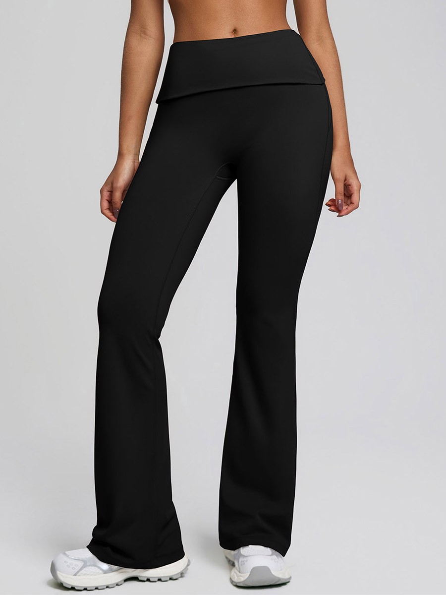 Vractive Wholesale High Waist Flared Yoga Leggings Seamless Anti Camel Toe Pants