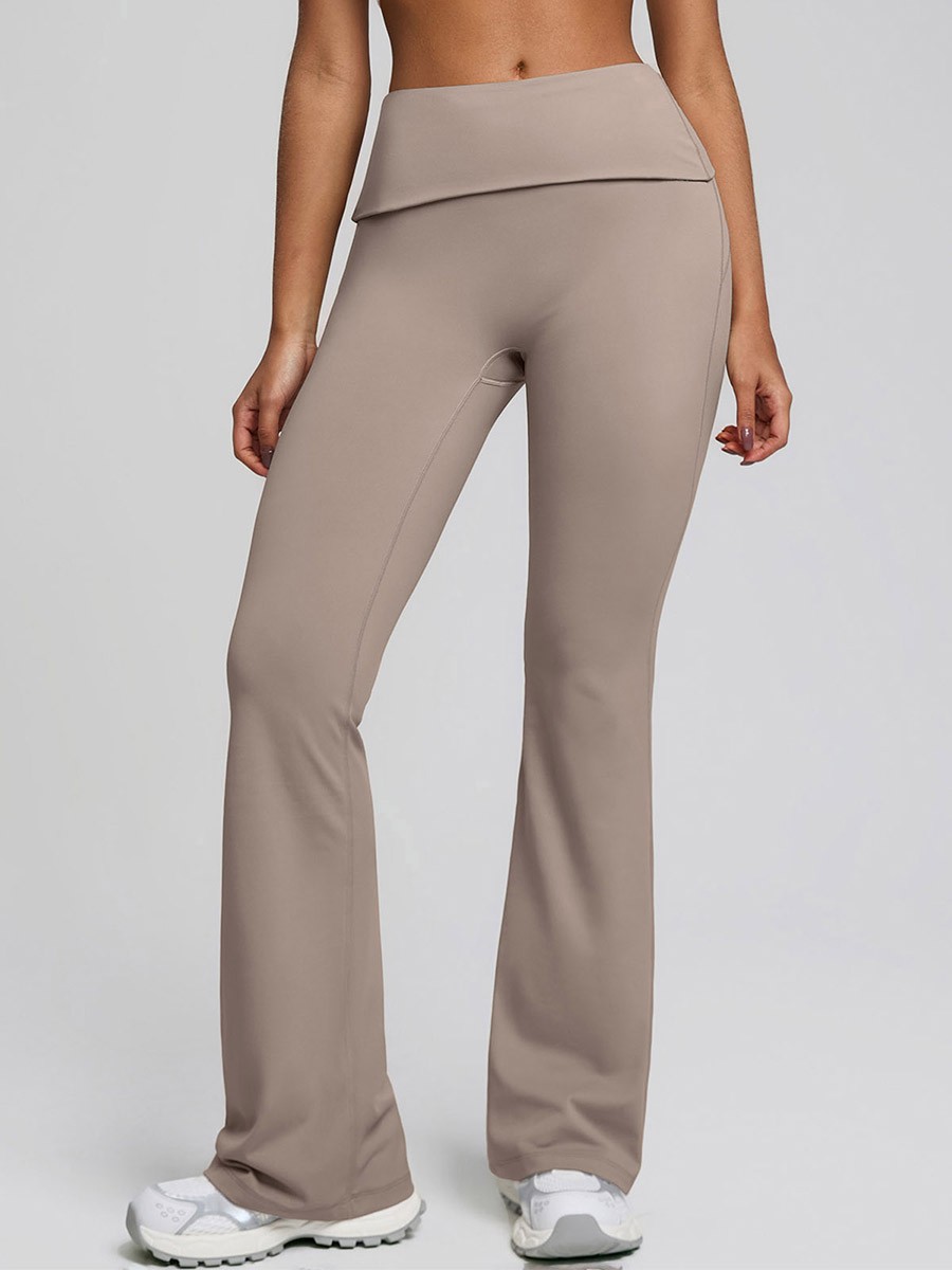 Wholesale Vractive High Waist Flared Yoga Leggings Seamless Anti Camel Toe Pants