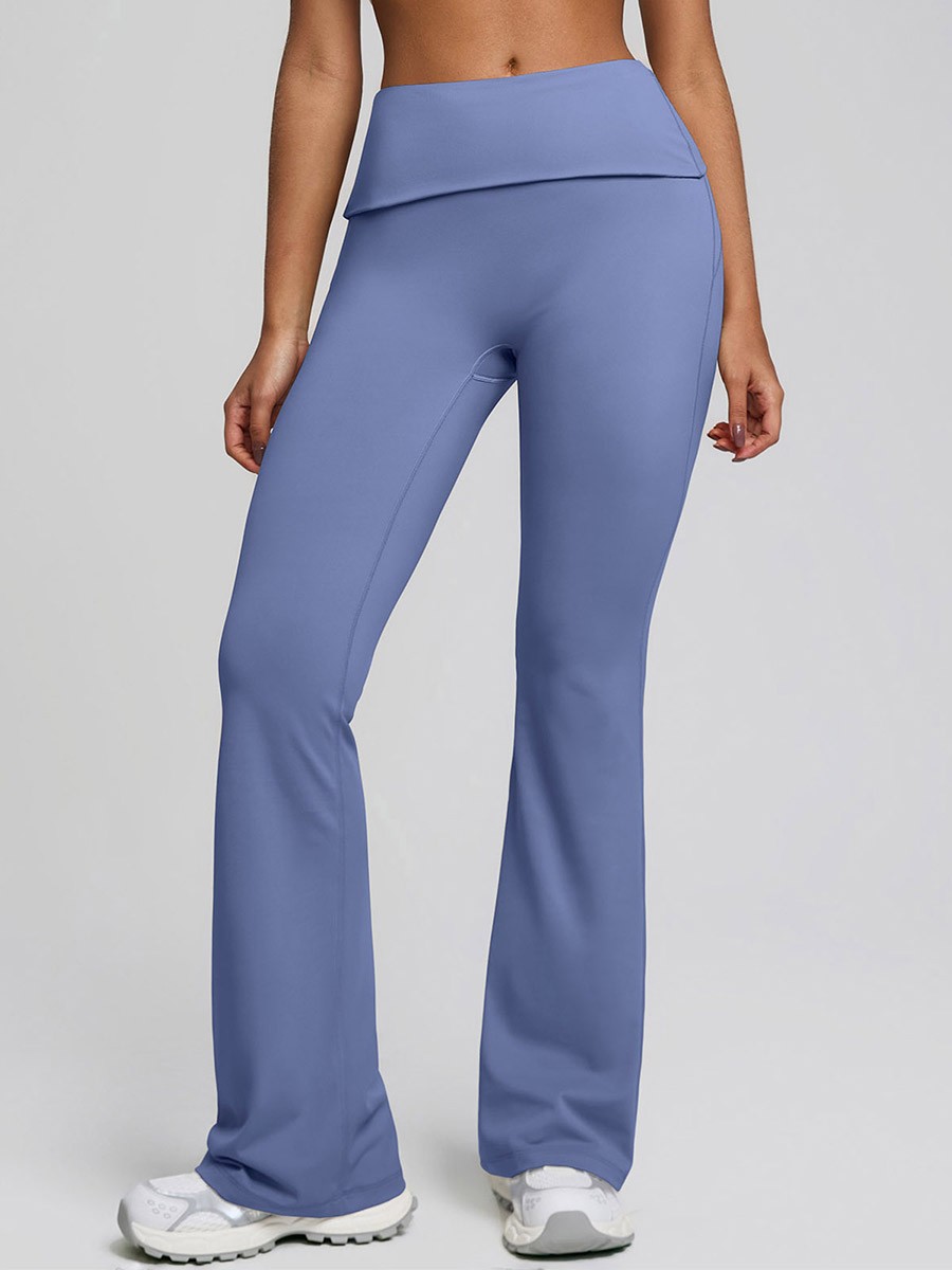 Vractive High Waist Flared Yoga Leggings Seamless Anti Camel Toe Pants