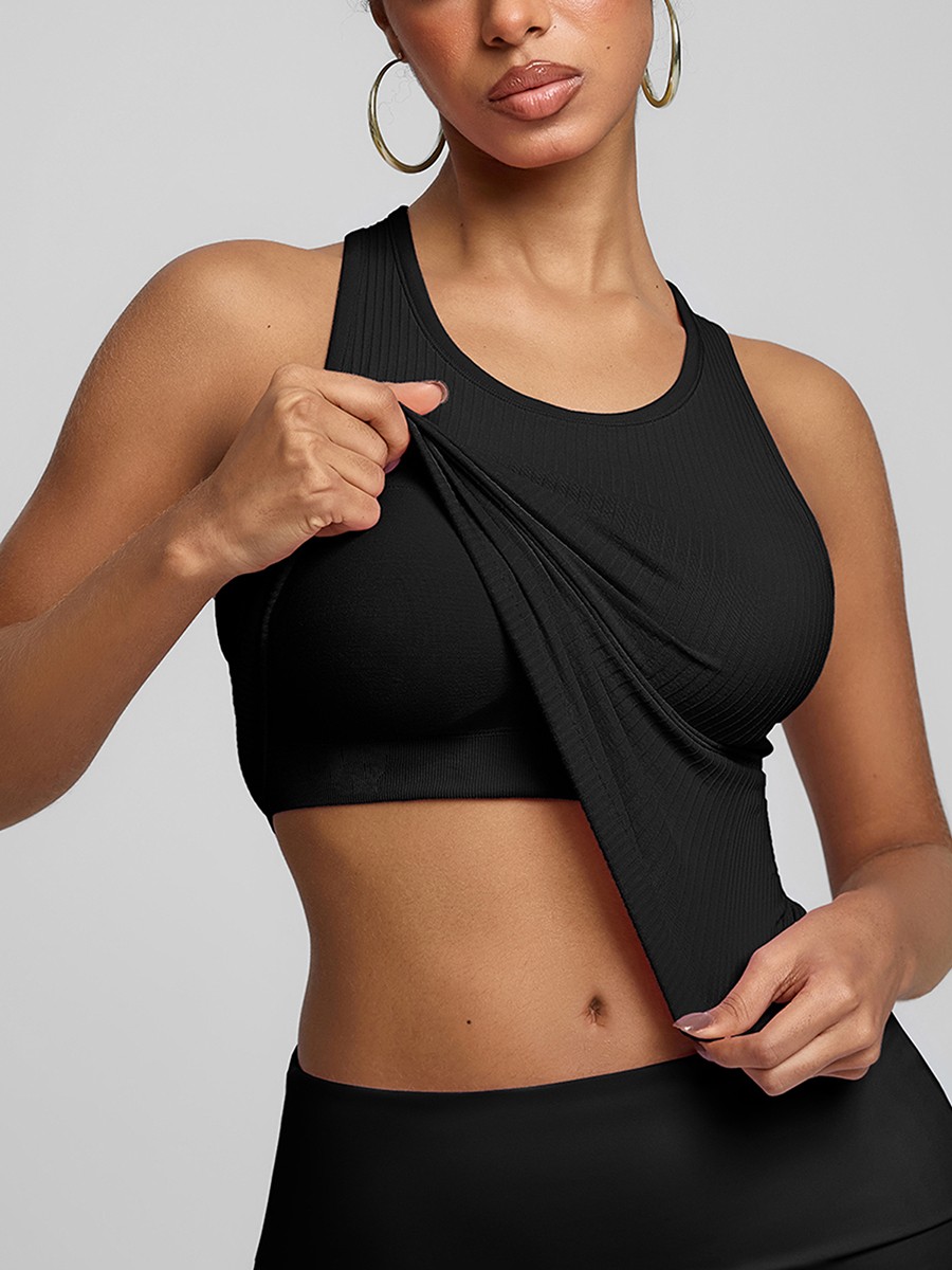 Vractive Wholesale Custom Womens' Sports Bra Tight Fitting Gym Yoga Vests Hollowed Out Backless Bras Women Running Sports Underwear