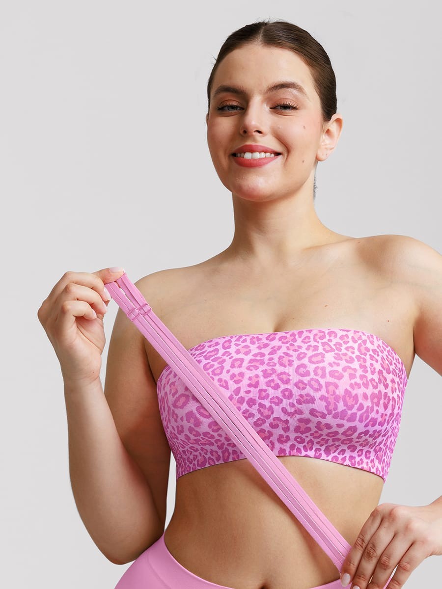 Anti Slip Bandeau Bra Fixed Molded Cups Nipple Coverage