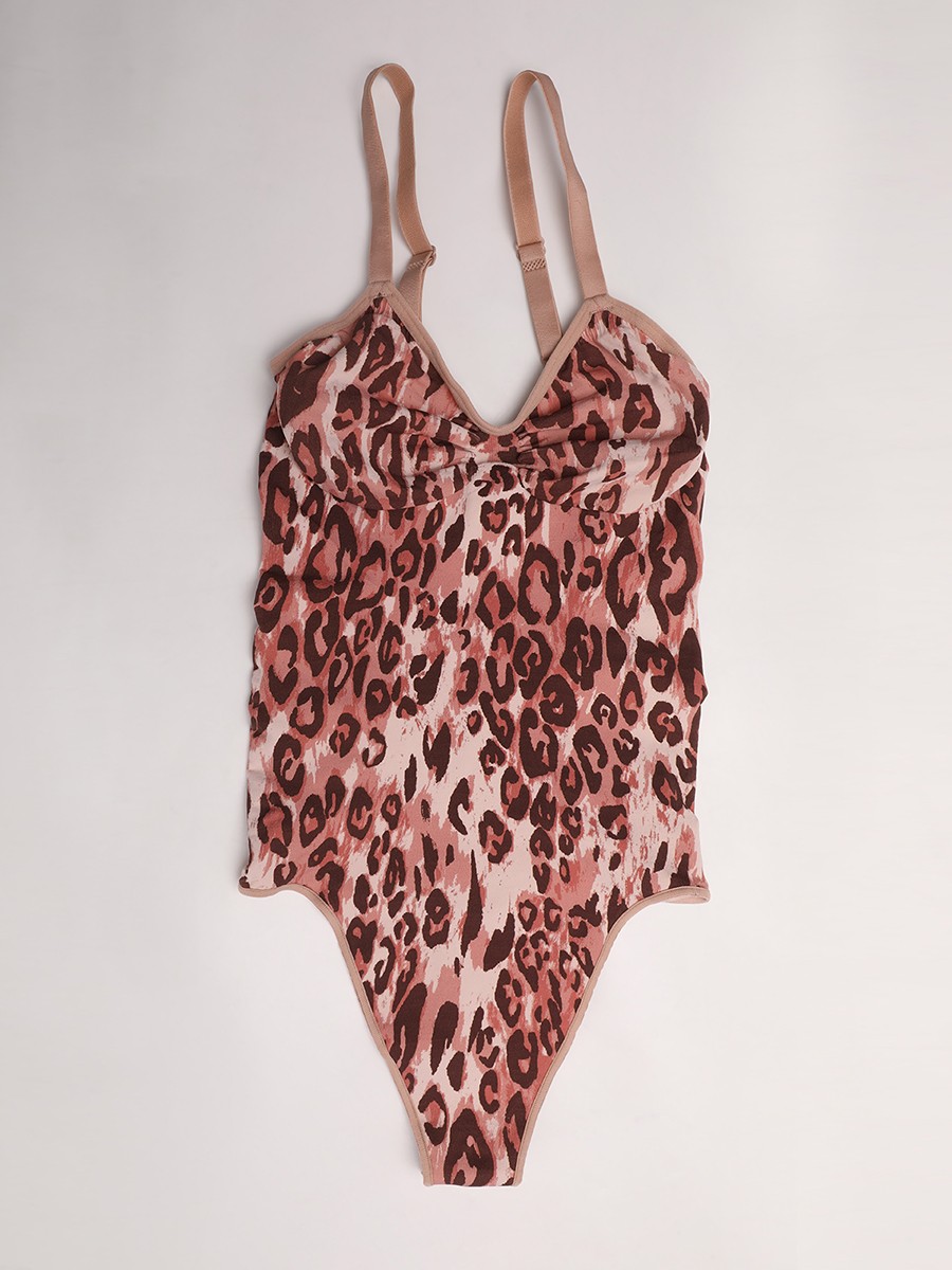 Seamless Ruched Bust Tummy Control All-Day Comfort Thong Shaping Bodysuit