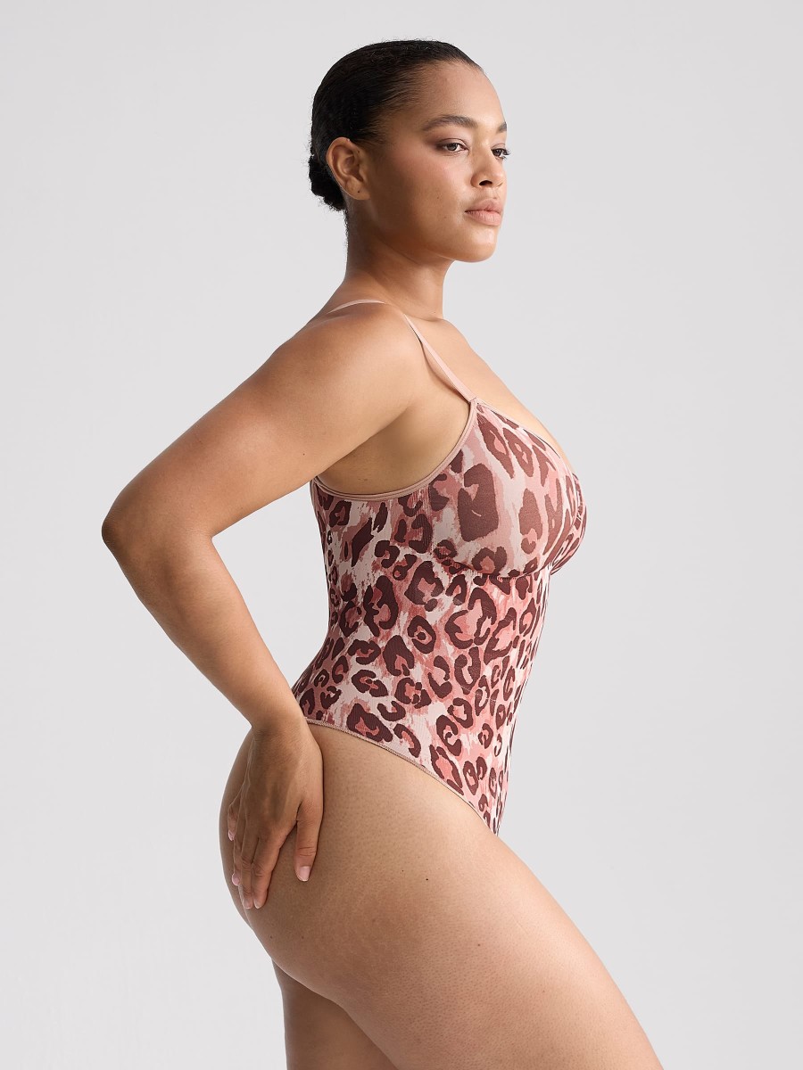 Seamless Ruched Bust Tummy Control All-Day Comfort Thong Shaping Bodysuit