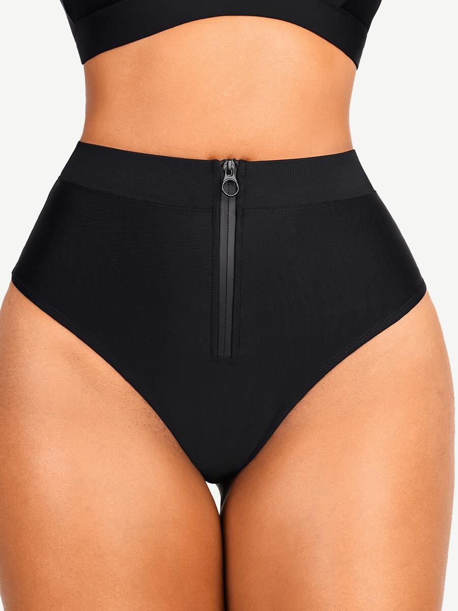Zip Front Bikini Tummy control Bottom