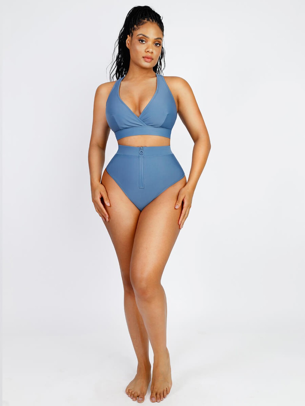 Zip Front Bikini Built-in slimming Compression