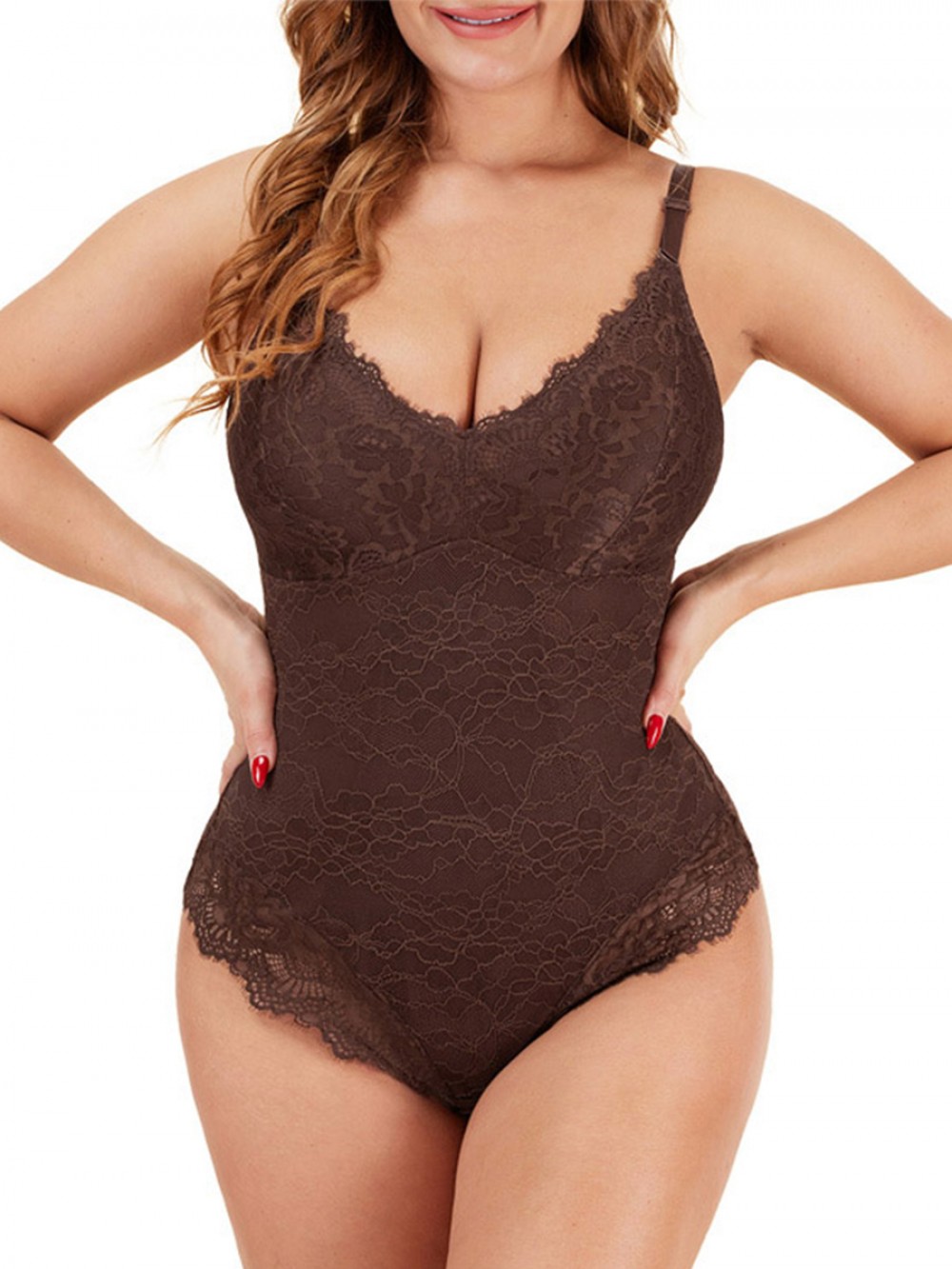 New Arrivals Summer One Pice Lace Jacquard Shapewear Thong