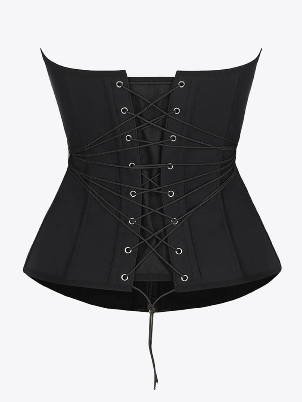 U-Shaped 10 Steel Bones Latex Waist Trainer with Fan Lacing and Front Buckle Adjustment