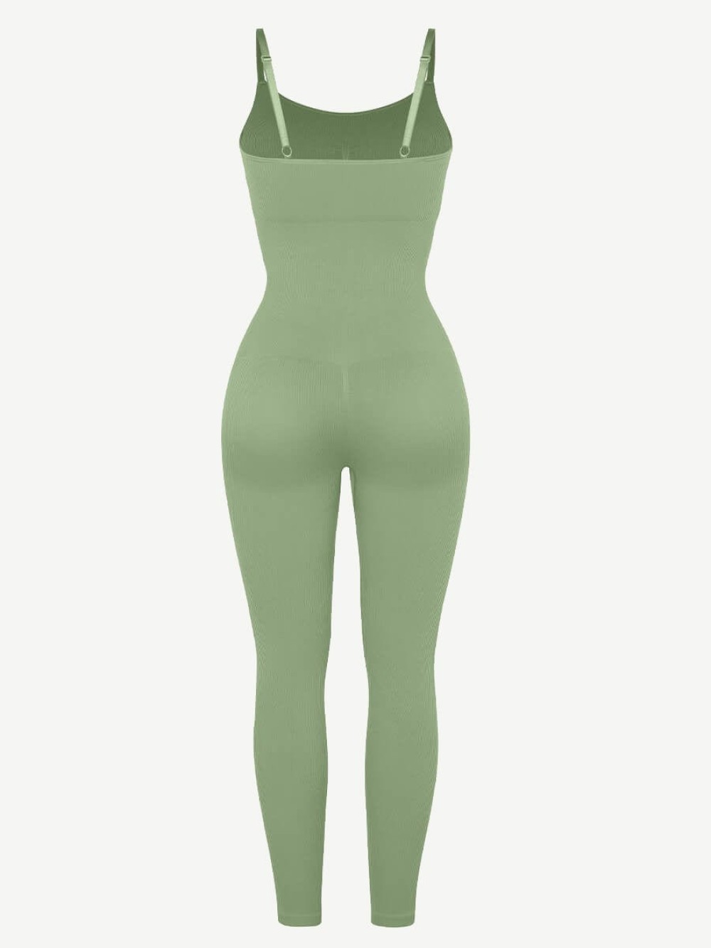 Seamless Sling Tummy Control Jumpsuit Removable cup pads