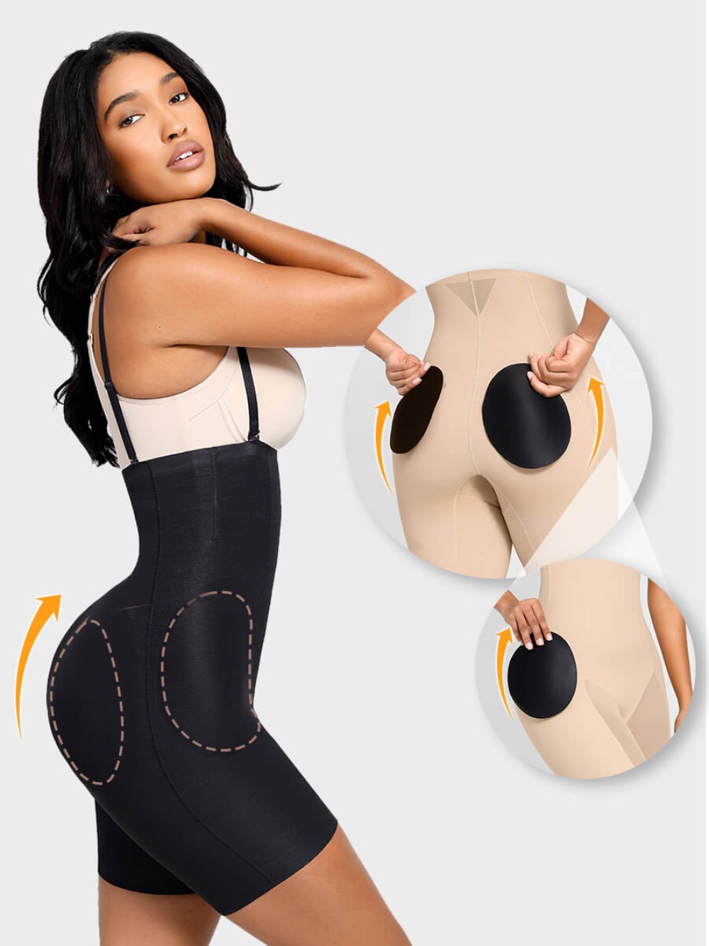 High Waist Tummy Control Hip And Butt Padded Butt Lifter Enhancer Shapewear