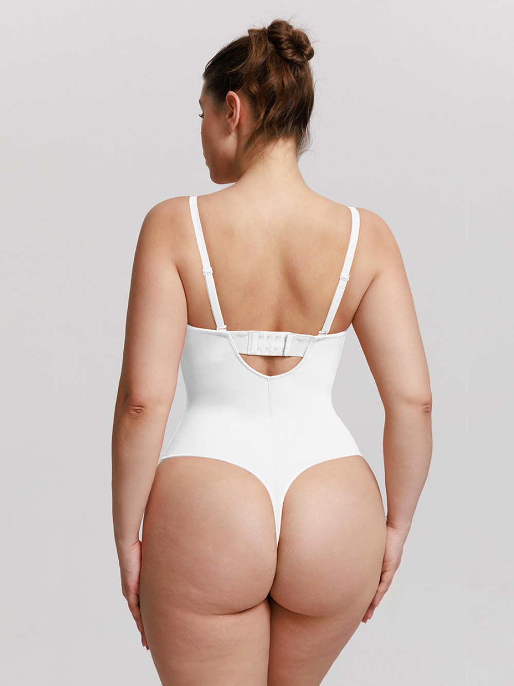 Underwire Strapless Cups Waist And Abdomen Shaping Thong Bodysuit