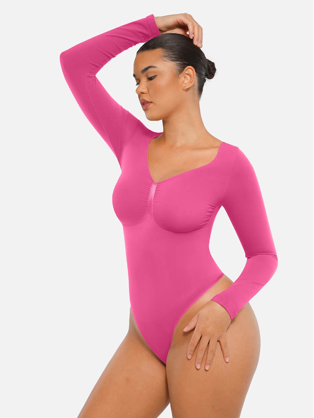 Fashion Seamless Chest Support Tummy Control Thong Bodysuit