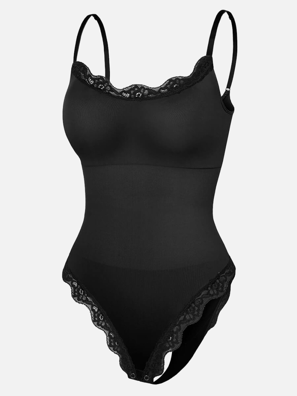 New Seamless lace cami Waist Abdomen Shaping Thong Bodysuit
