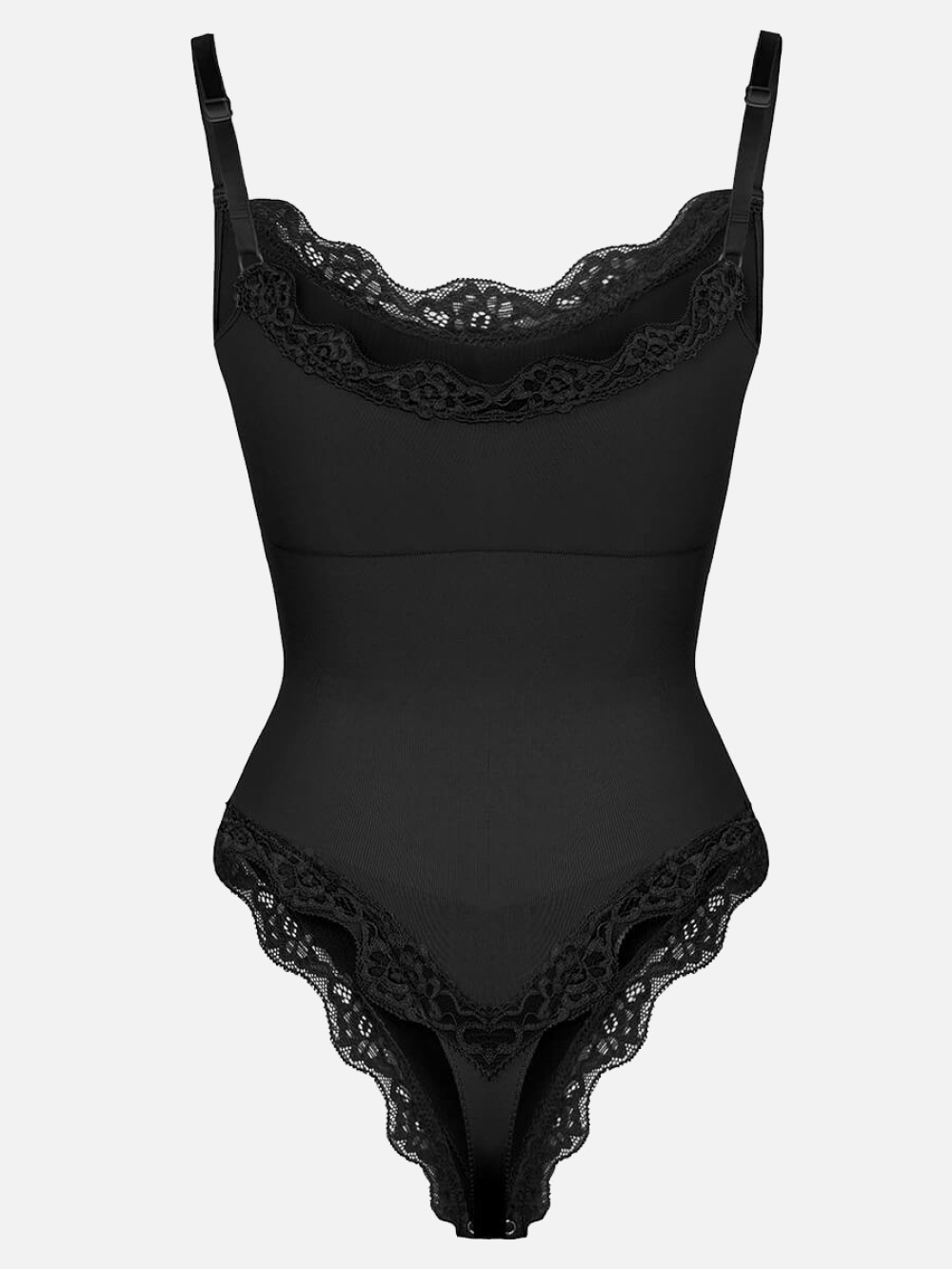 New Seamless lace cami Waist Abdomen Shaping Thong Bodysuit
