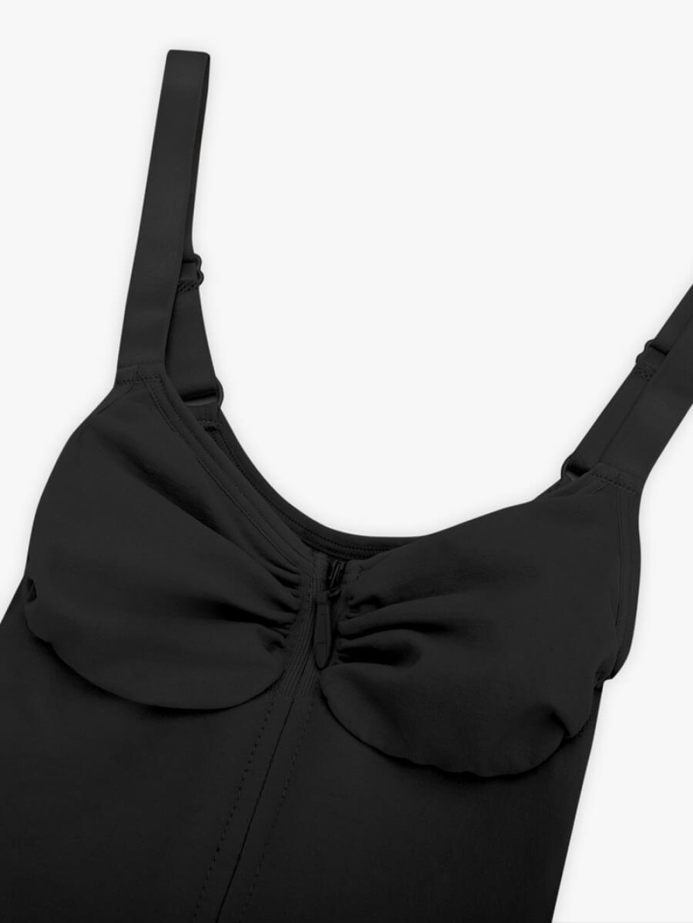 Seamless Sweetheart Neck Tummy Control Bodysuit with Chest Support and Zipper T-Back Design