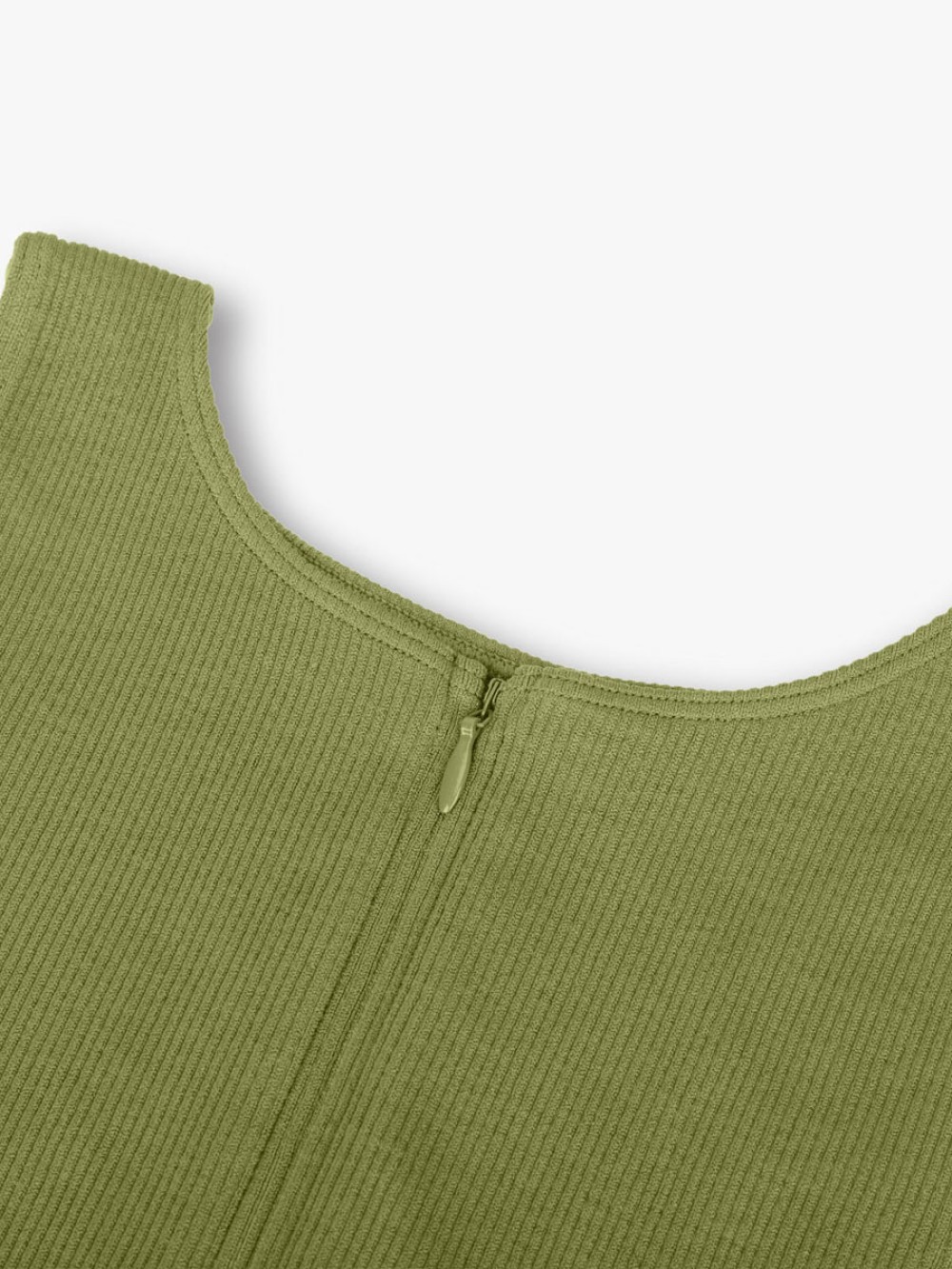 Fashion Women Seamless Ribbed Zip Front Sleeveless Briefs Bodysuit