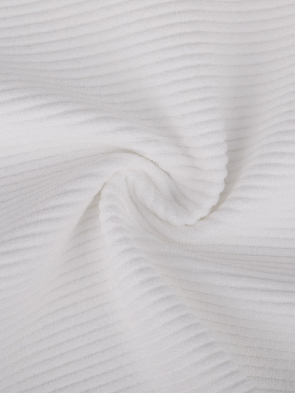 White Seamless Ribbed Zip Front Sleeveless Briefs Bodysuit