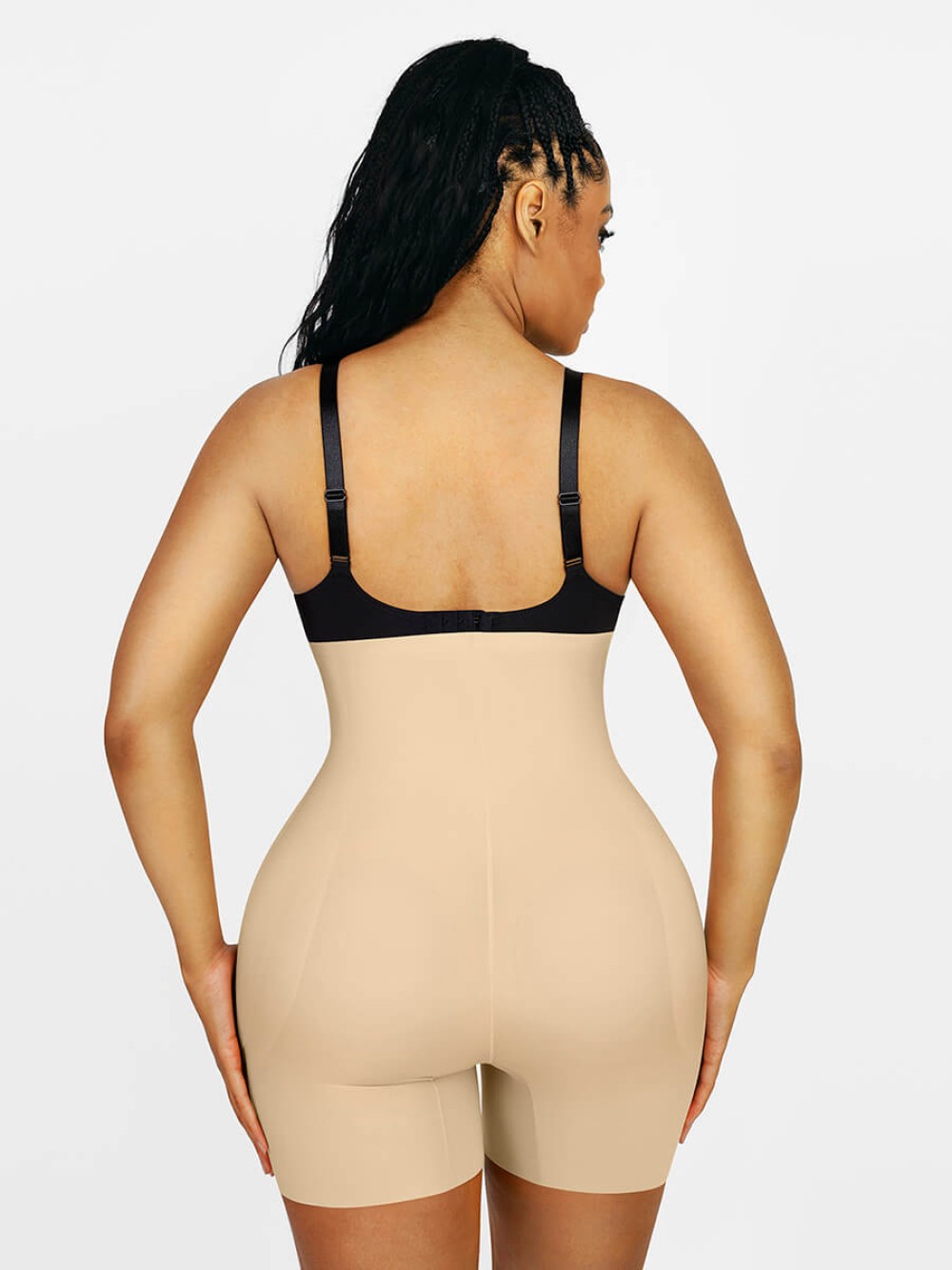 High Waist Butt Lifter Body Shaping Pants With Removable Buttock Pads