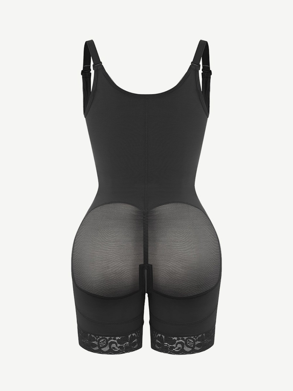 Breathable Latex Open Bust Jumpsuit Tummy Control Shapewear