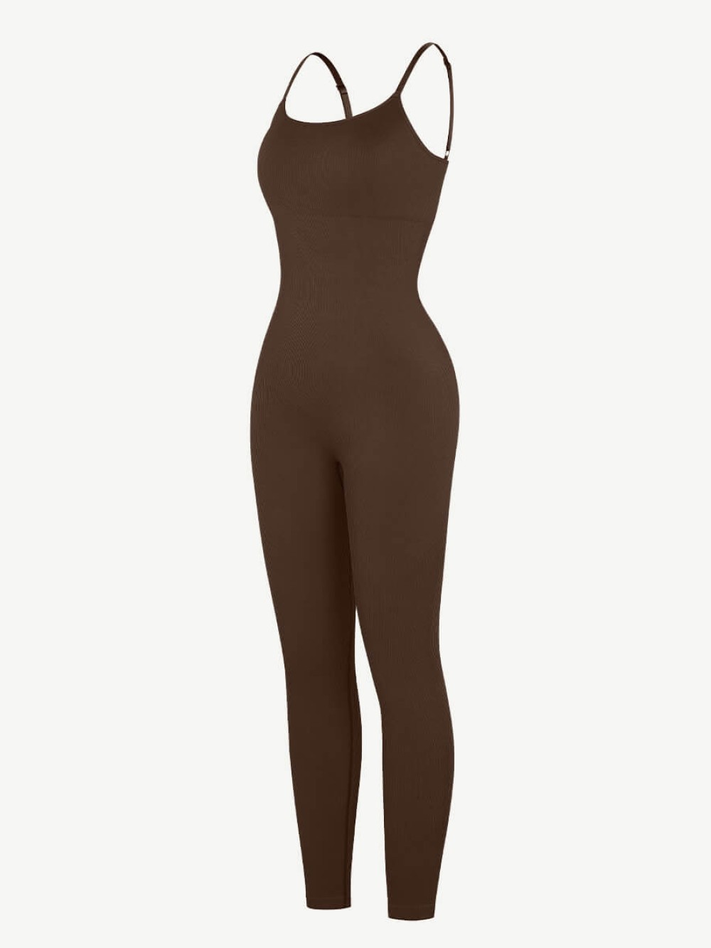 Fashion Seamless Sling Tummy Control Jumpsuit Removable cup pads