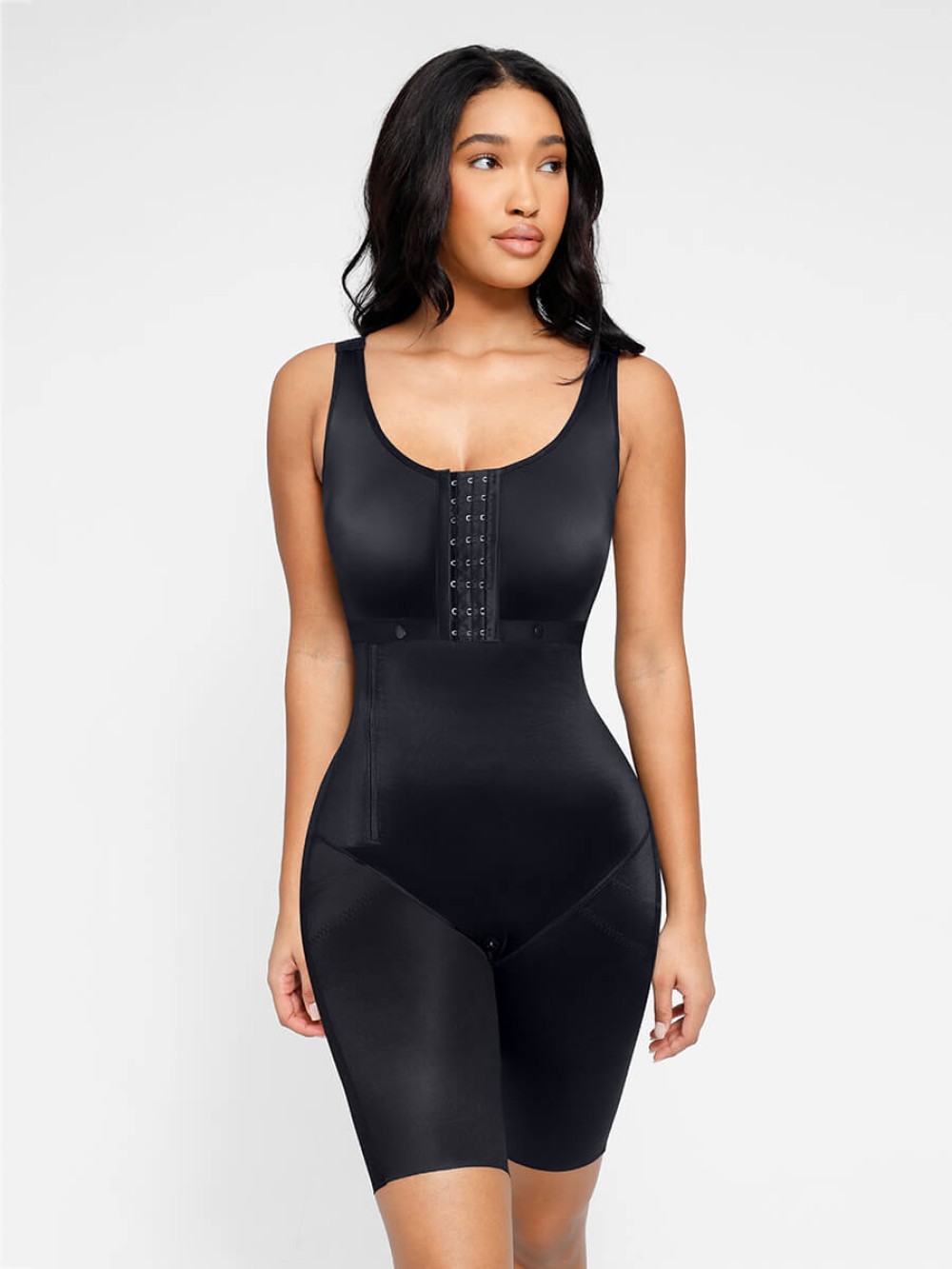 Post-Operative Breast-Covering Side-Zip One-Piece Bodysuit