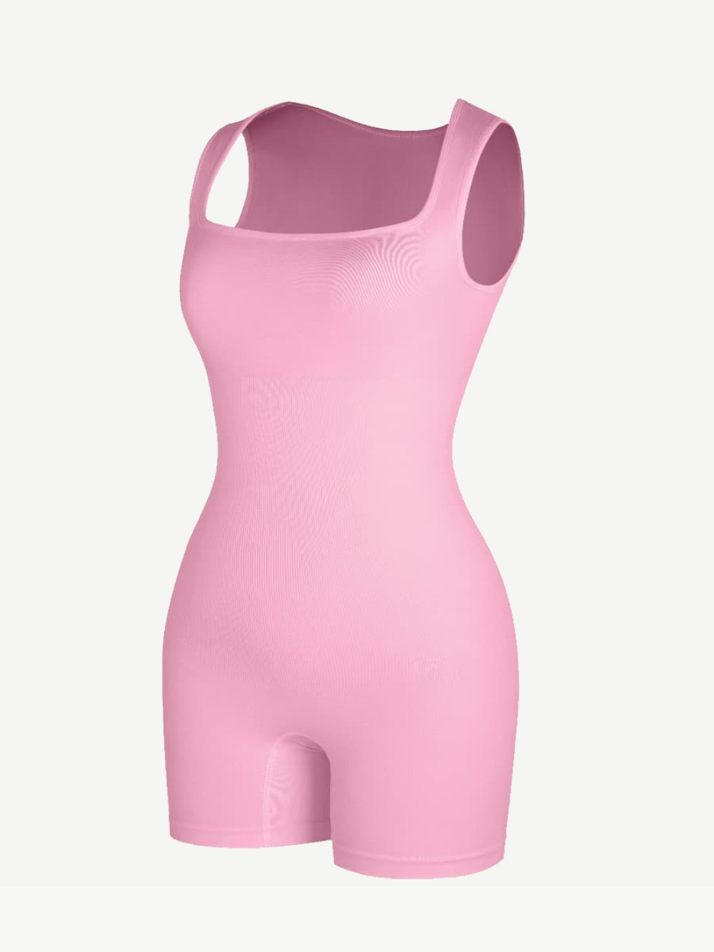 Eco-friendly Seamless Square Neck Waist and Belly Shaping Jumpsuit