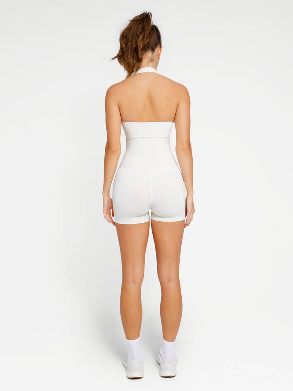 Eco-friendly Seamless Halter Neck Waist Shaping Jumpsuit