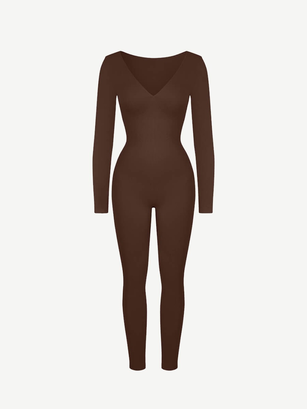 Deep V Seamless Tummy Control Waist Cinching Catsuit