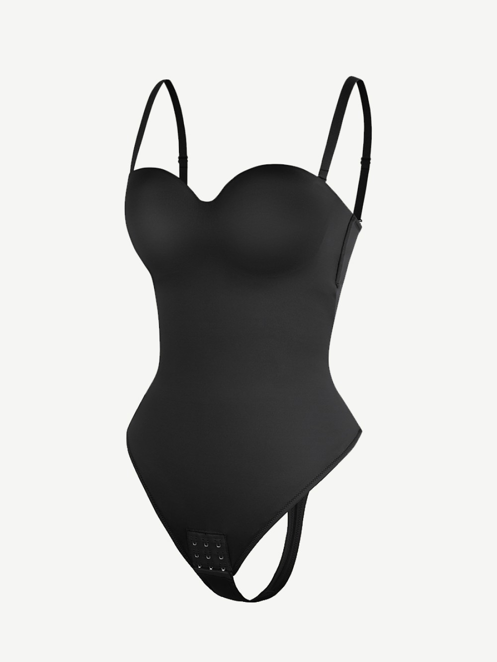 One-Piece Underwire Strap Removable Waist And Abdomen Shaping Thong Bodysuit