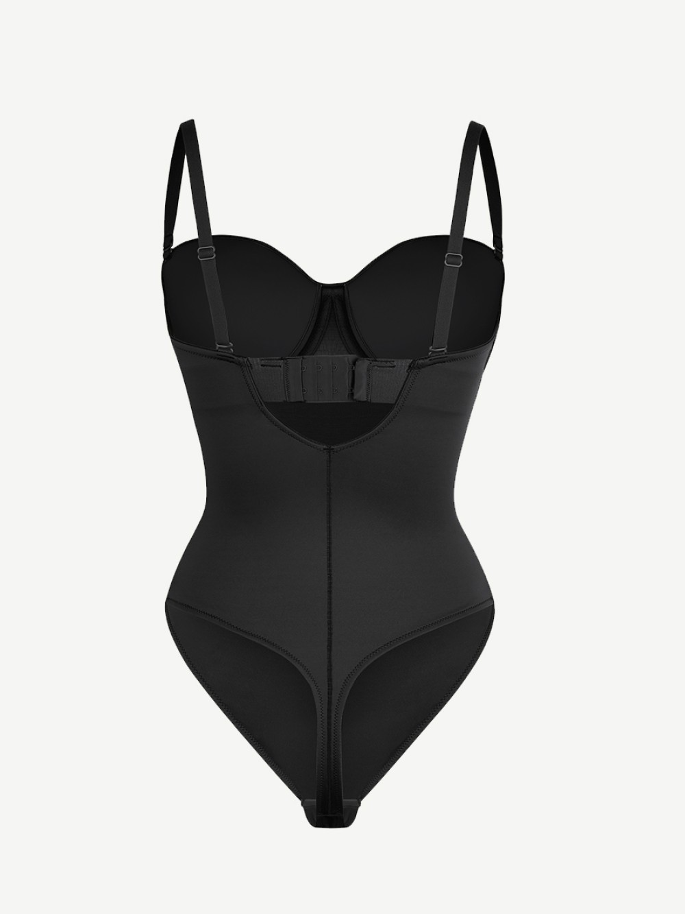 One-Piece Underwire Strap Removable Waist And Abdomen Shaping Thong Bodysuit