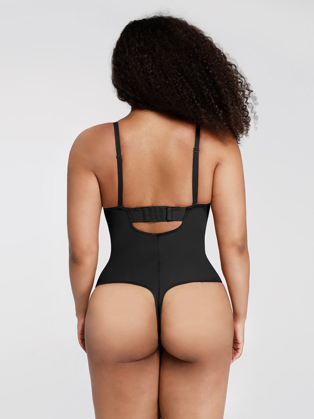 One-Piece Underwire Strap Removable Waist And Abdomen Shaping Thong Bodysuit