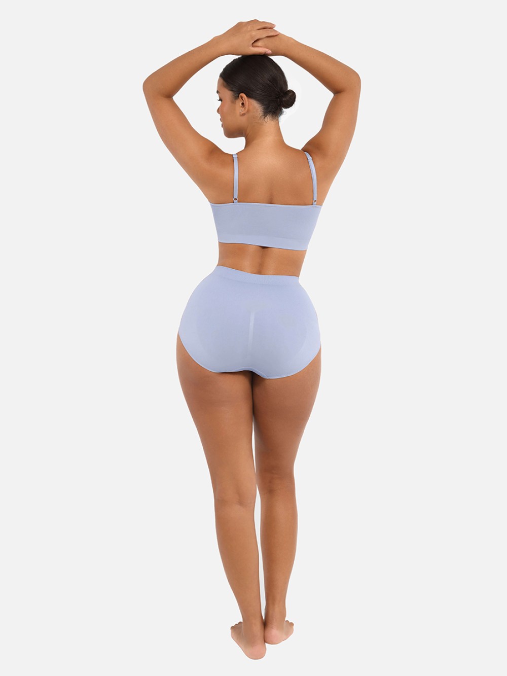 High-Waist Seamless Tummy Control Briefs with Antibacterial Peach Fabric