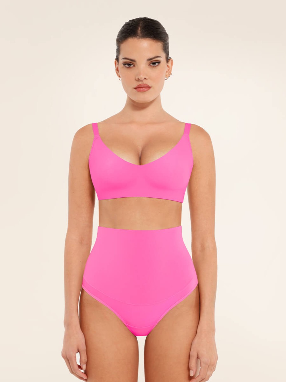 Traceless High Waist Tummy Control Thong Shapewear Panties