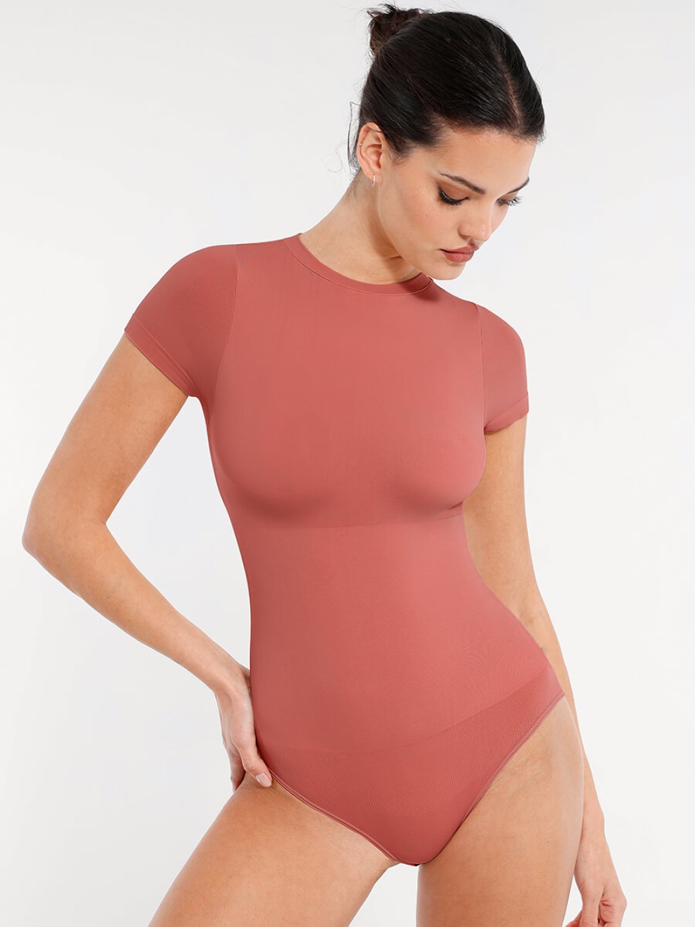 Fashion Seamless Short Sleeve Waist and abdomen Shaping Hip briefs Bodysuit