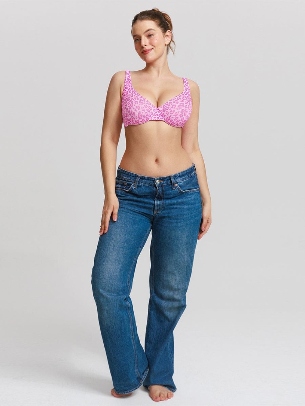 Deep V-Neck Side Support Bra
